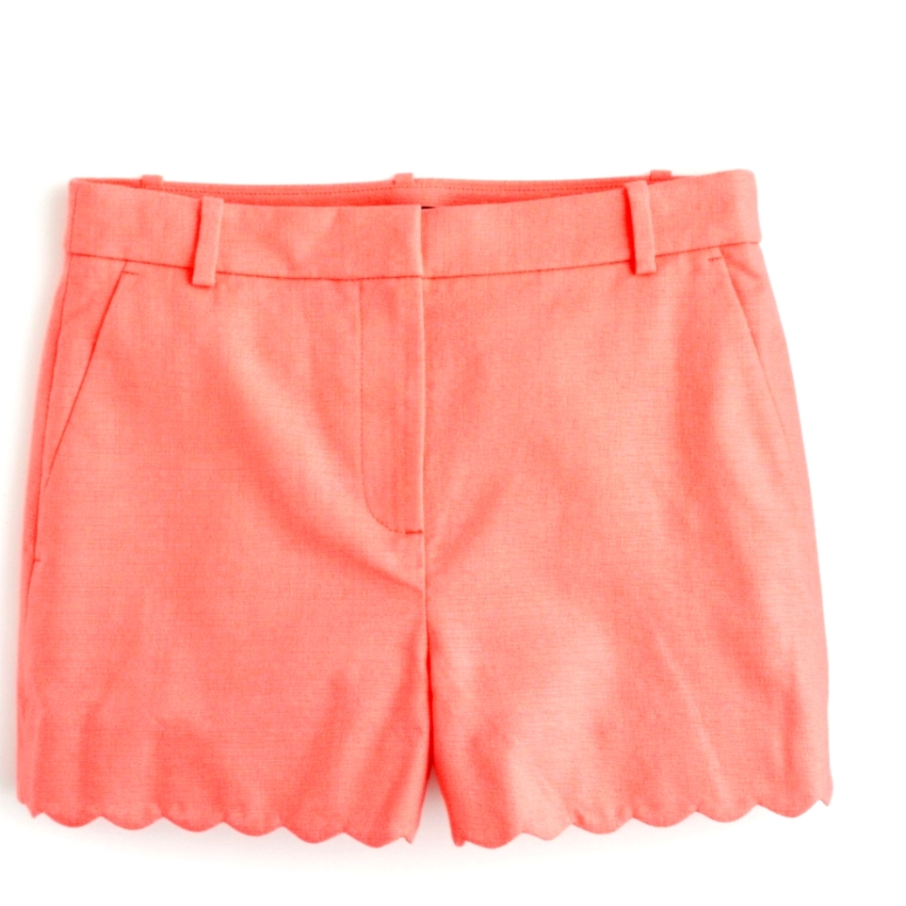 J.Crew 3X$25 Women's Shorts Scalloped  Size 0 Ligth Pink Color